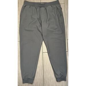 FLX Gray Tapered Joggers Men’s Size Large Stretch Microfiber 36x28